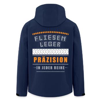 Fliesenleger Präzision in jeder Reihe - Recycelte Männer Softshell-Jacke von Stanley/Stella - Navy - Hinten - AI Model Male 185 light (185cm)