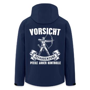 Bogensport Vorsicht Papa Bogenschießen - Recycelte Männer Softshell-Jacke von Stanley/Stella - Navy - Hinten - AI Model Male 185 light (185cm)