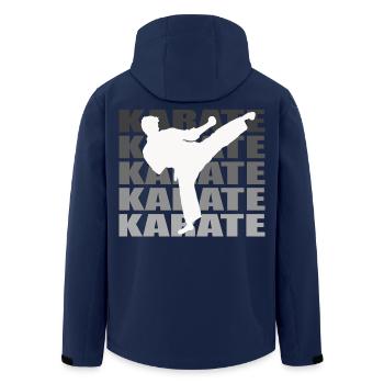 Karate - Recycelte Männer Softshell-Jacke von Stanley/Stella - Navy - Hinten - AI Model Male 185 light (185cm)