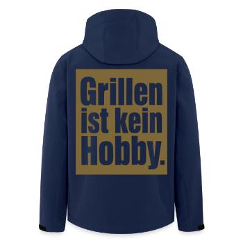 Grillen Ist Kein Hobby Grillmeister Motiv BBQ - Recycelte Männer Softshell-Jacke von Stanley/Stella - Navy - Hinten - AI Model Male 185 light (185cm)