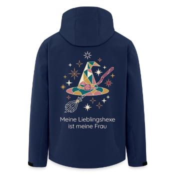 Lieblingshexe Hexenhut Hexenbesen - Recycelte Männer Softshell-Jacke von Stanley/Stella - Navy - Hinten - AI Model Male 185 light (185cm)