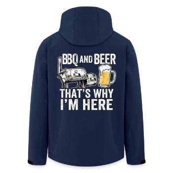BBQ and Beer BBQ Party - Men’s Recycled Softshell Jacket by Stanley/Stella - navy - Back - AI Model Male 185 light (185cm)