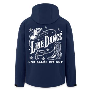 Line Dance Western Flair - Recycelte Männer Softshell-Jacke von Stanley/Stella - Navy - Hinten - AI Model Male 185 light (185cm)