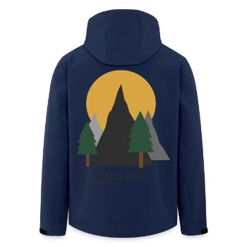 roads end - Men’s Recycled Softshell Jacket by Stanley/Stella - navy - Back - AI Model Male 185 light (185cm)