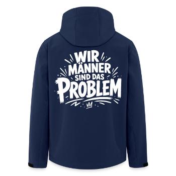Wir Männer sind das Problem - Recycelte Männer Softshell-Jacke von Stanley/Stella - Navy - Hinten - AI Model Male 185 light (185cm)