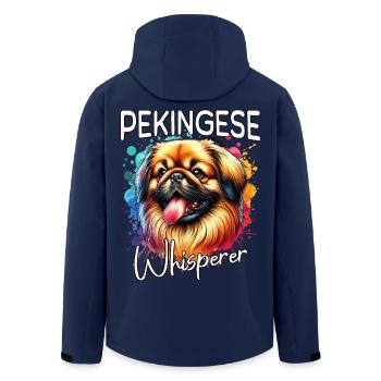 Pekingese Whisperer - Men’s Recycled Softshell Jacket by Stanley/Stella - navy - Back - AI Model Male 185 light (185cm)