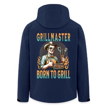 Grillmeister Geboren Zum Grillen - Recycelte Männer Softshell-Jacke von Stanley/Stella - Navy - Hinten - AI Model Male 185 light (185cm)