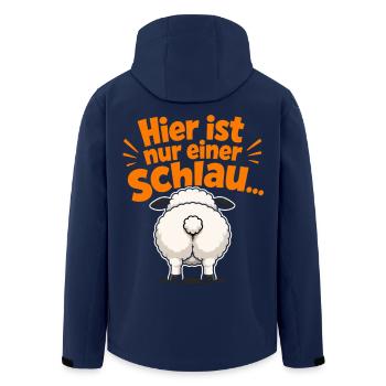 Schaf Schlau Vorne - Recycelte Männer Softshell-Jacke von Stanley/Stella - Navy - Hinten - AI Model Male 185 light (185cm)