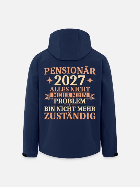 Pensionär 2027 Abschiedsgeschenk Kollege Pension - Recycelte Männer Softshell-Jacke von Stanley/Stella - Navy
