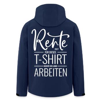 Rente 2027 - Abschied Kollege - Rentnerin Rentner - Recycelte Männer Softshell-Jacke von Stanley/Stella - Navy - Hinten - AI Model Male 185 light (185cm)