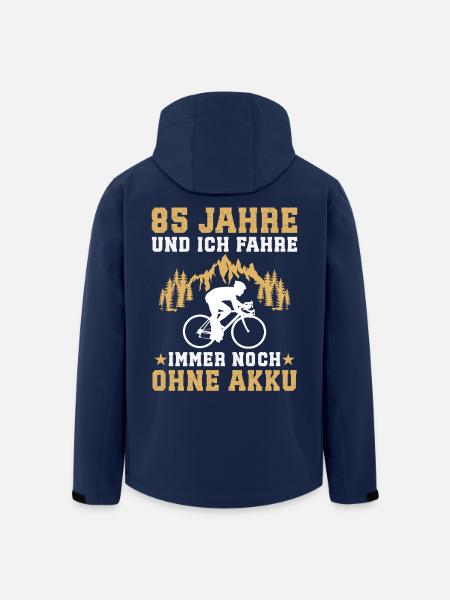 85. Geburtstag Geschenk Fahrrad Rennrad 85 Jahre - Recycelte Männer Softshell-Jacke von Stanley/Stella - Navy