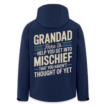 Opa-Witzige Unfug Vatertagsgeschenk-Idee - Recycelte Männer Softshell-Jacke von Stanley/Stella - Navy - Hinten - AI Model Male 185 light (185cm)