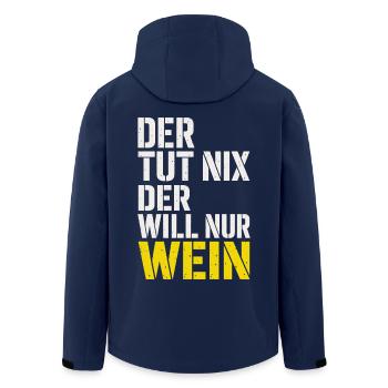 Wein Der Tut Nix Der Will Nur Wein - Recycelte Männer Softshell-Jacke von Stanley/Stella - Navy - Hinten - AI Model Male 185 light (185cm)