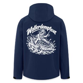 Wels Angeln - Recycelte Männer Softshell-Jacke von Stanley/Stella - Navy - Hinten - AI Model Male 185 light (185cm)