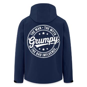 Grumpy der Mann, der Mythos, der schlechte Einfluss - Recycelte Männer Softshell-Jacke von Stanley/Stella - Navy - Hinten - AI Model Male 185 light (185cm)