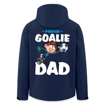 Proud Goalie Dad Stolzer Torwart Papa Fußball - Recycelte Männer Softshell-Jacke von Stanley/Stella - Navy - Hinten - AI Model Male 185 light (185cm)