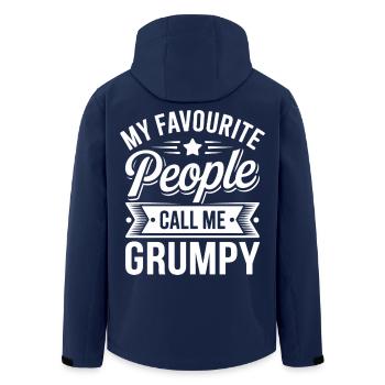 Mein Lieblingsvolk nennt mich Grumpy - Recycelte Männer Softshell-Jacke von Stanley/Stella - Navy - Hinten - AI Model Male 185 light (185cm)