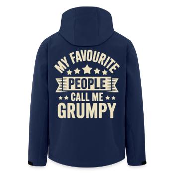 Mein Lieblingsvolk nennt mich Grumpy - Recycelte Männer Softshell-Jacke von Stanley/Stella - Navy - Hinten - AI Model Male 185 light (185cm)