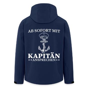 Mit Kapitän ansprechen Bootsführerschein bestanden - Recycelte Männer Softshell-Jacke von Stanley/Stella - Navy - Hinten - AI Model Male 185 light (185cm)