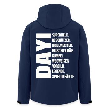Dayi Definition Türkischer Onkel Geschenk Ideen - Recycelte Männer Softshell-Jacke von Stanley/Stella - Navy - Hinten - AI Model Male 185 light (185cm)