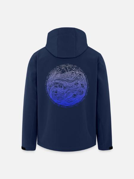 Geister des Wassers, Finnische Folklore - Recycelte Männer Softshell-Jacke von Stanley/Stella - Navy