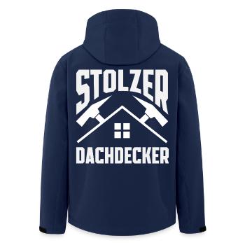Dachdecker Spruch Lustig Handwerker Geschenk - Recycelte Männer Softshell-Jacke von Stanley/Stella - Navy - Hinten - AI Model Male 185 light (185cm)