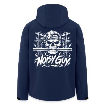 Noisy Guy Drummer Skull - Recycelte Männer Softshell-Jacke von Stanley/Stella - Navy - Hinten - AI Model Male 185 light (185cm)