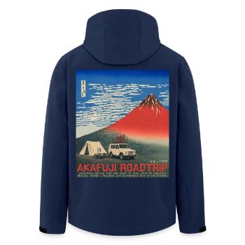 Red Fuji Road Trip Neo Ukiyo-e Japanese Art - Recycelte Männer Softshell-Jacke von Stanley/Stella - Navy - Hinten - AI Model Male 185 light (185cm)