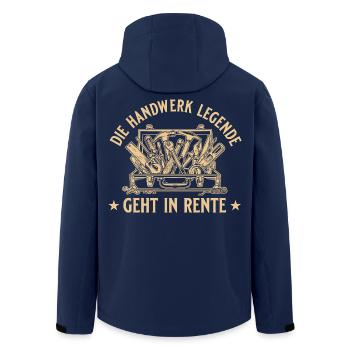 Handwerk Legende geht in Rente Geschenk - Recycelte Männer Softshell-Jacke von Stanley/Stella - Navy - Hinten - AI Model Male 185 light (185cm)