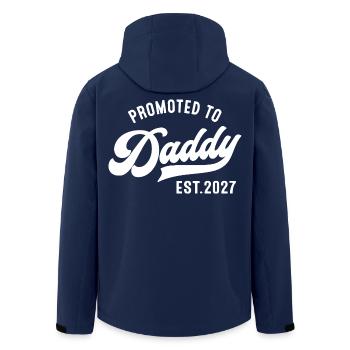 Promoted To Daddy Est 2027 Schwangerschaft - Recycelte Männer Softshell-Jacke von Stanley/Stella - Navy - Hinten - AI Model Male 185 light (185cm)