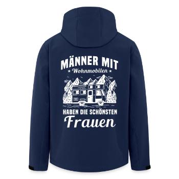 Wohnmobil Liebe - Recycelte Männer Softshell-Jacke von Stanley/Stella - Navy - Hinten - AI Model Male 185 light (185cm)