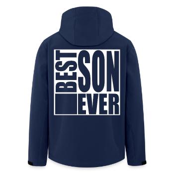 Bester Sohn Geschenk - Recycelte Männer Softshell-Jacke von Stanley/Stella - Navy - Hinten - AI Model Male 185 light (185cm)