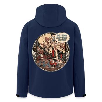 Japanese Skeleton Ukiyo-e Kuniyoshi Parody - Recycelte Männer Softshell-Jacke von Stanley/Stella - Navy - Hinten - AI Model Male 185 light (185cm)