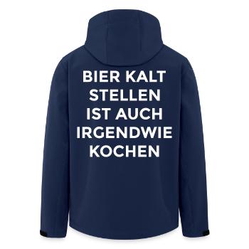 Bier Party Shirt  - Recycelte Männer Softshell-Jacke von Stanley/Stella - Navy - Hinten - AI Model Male 185 light (185cm)