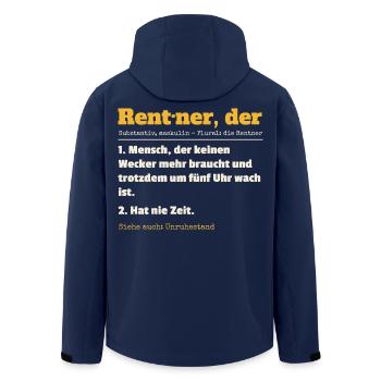 Rentner Definition Lustiger Spruch Ruhestand Rente - Recycelte Männer Softshell-Jacke von Stanley/Stella - Navy - Hinten - AI Model Male 185 light (185cm)