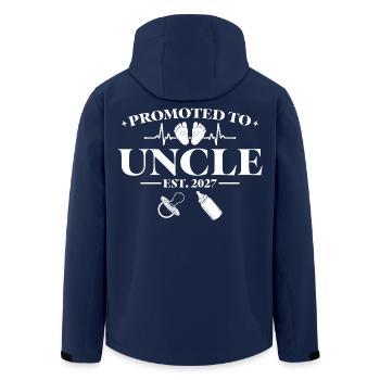 Pregnancy Announcement 2027 Promoted to Uncle - Recycelte Männer Softshell-Jacke von Stanley/Stella - Navy - Hinten - AI Model Male 185 light (185cm)