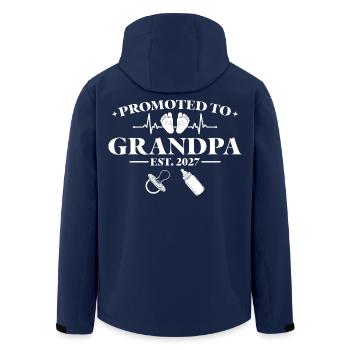 Pregnancy Announcement 2027 Promoted to Grandpa - Recycelte Männer Softshell-Jacke von Stanley/Stella - Navy - Hinten - AI Model Male 185 light (185cm)