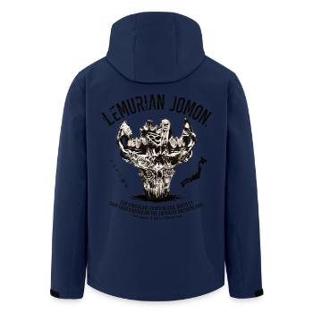Lemurian Jomon Japan - Circular Society Pottery - Recycelte Männer Softshell-Jacke von Stanley/Stella - Navy - Hinten - AI Model Male 185 light (185cm)