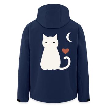 Halloween Katze Herren - Recycelte Männer Softshell-Jacke von Stanley/Stella - Navy - Hinten - AI Model Male 185 light (185cm)