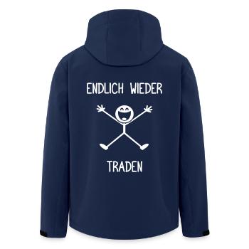 Endlich wieder traden Aktienmarkt Börse Trader - Recycelte Männer Softshell-Jacke von Stanley/Stella - Navy - Hinten - AI Model Male 185 light (185cm)