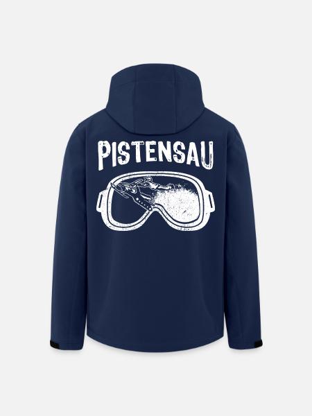 Pistensau Ski Schneemobil Snowmobil Wintersport - Recycelte Männer Softshell-Jacke von Stanley/Stella - Navy