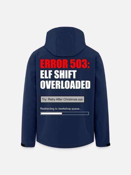 Elf Shift Overloaded Fehler 503 - Recycelte Männer Softshell-Jacke von Stanley/Stella - Navy