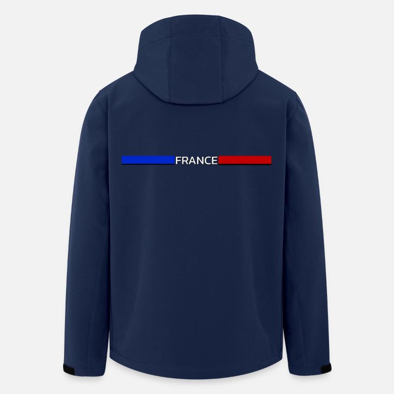 Frankreich fan flagge trikot - Recycelte Männer Softshell-Jacke von Stanley/Stella - Navy