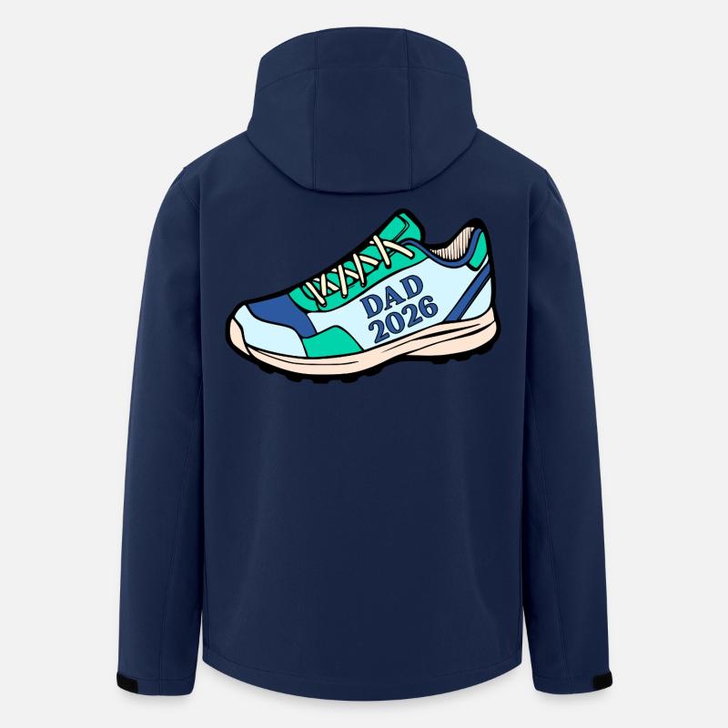 Baby-Ankündigung: Running Dad 2026 - Recycelte Männer Softshell-Jacke von Stanley/Stella - Navy