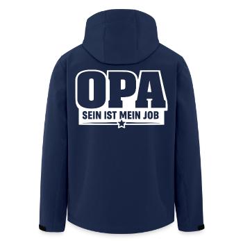 Opa Sein Ist Mein Job - Recycelte Männer Softshell-Jacke von Stanley/Stella - Navy - Hinten - AI Model Male 185 light (185cm)