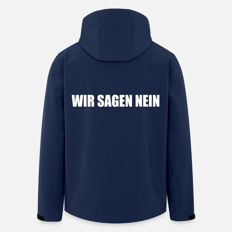 Wir sagen nein - Recycelte Männer Softshell-Jacke von Stanley/Stella - Navy