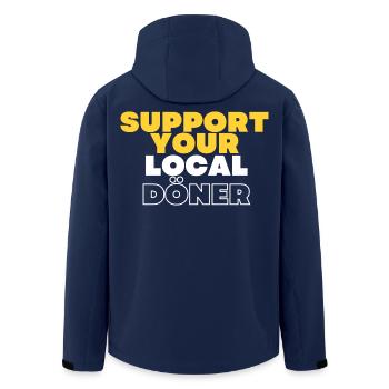 Support Your Local Döner Kebab - Recycelte Männer Softshell-Jacke von Stanley/Stella - Navy - Hinten - AI Model Male 185 light (185cm)