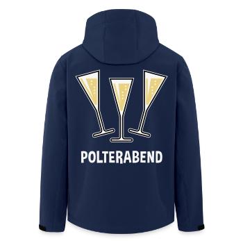 Polterabend (JGA / Sektgläser / Trichter Zu / 3C) - Recycelte Männer Softshell-Jacke von Stanley/Stella - Navy - Hinten - AI Model Male 185 light (185cm)