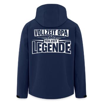 Vollzeit Opa, Teilzeit Legende - Recycelte Männer Softshell-Jacke von Stanley/Stella - Navy - Hinten - AI Model Male 185 light (185cm)