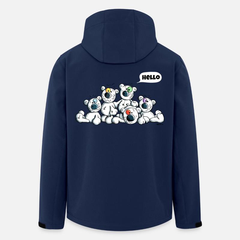 Hello Eisbären - Recycelte Männer Softshell-Jacke von Stanley/Stella - Navy